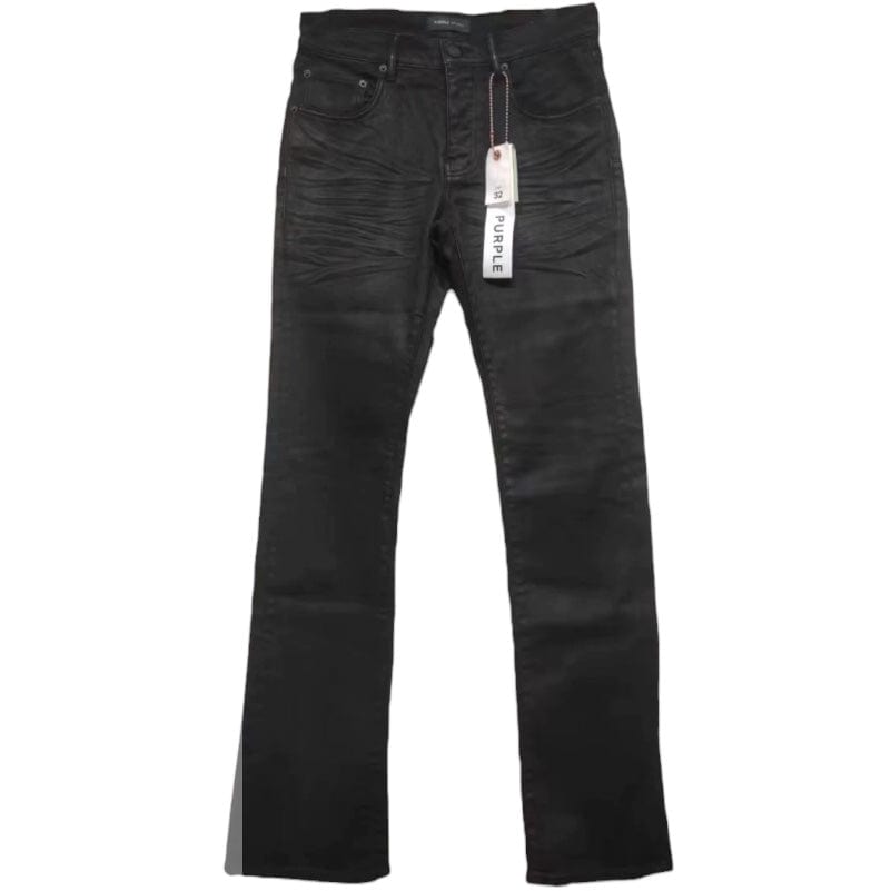 Purple Brand Black Resin Flare Denim (Black) P004-BLRE823