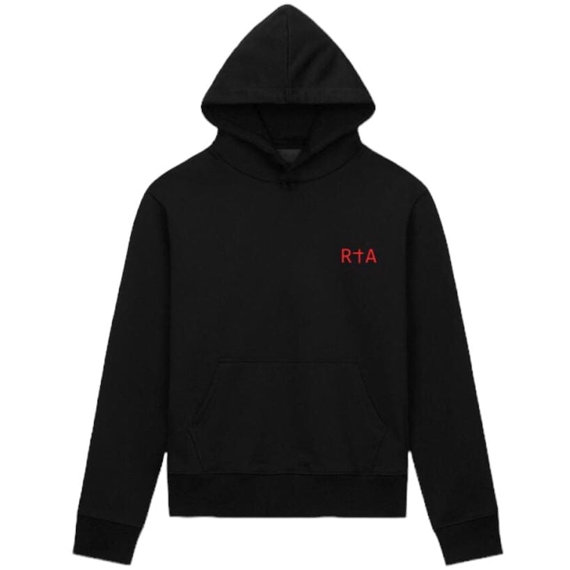 RTA Markus Black Red Long Cross Hoodie (Black/Red) MS24K628-T1181BKRCR