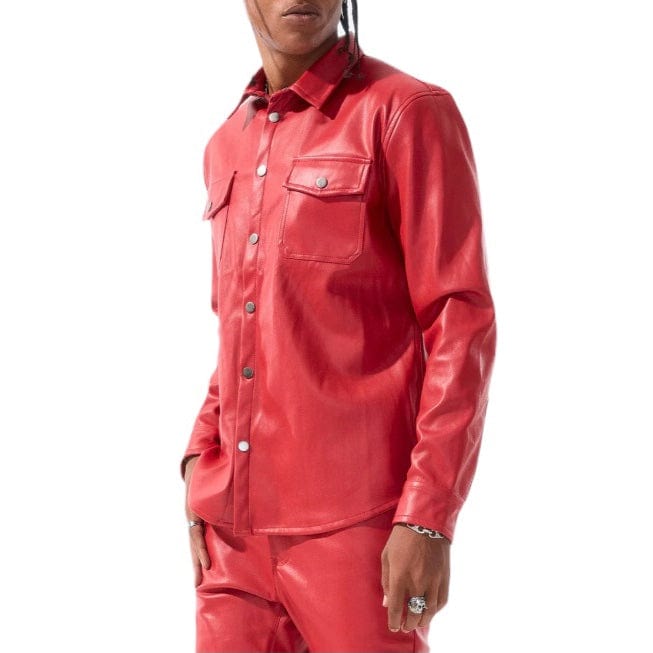 Jordan Craig Thriller Button Up Jacket (Red) 2560