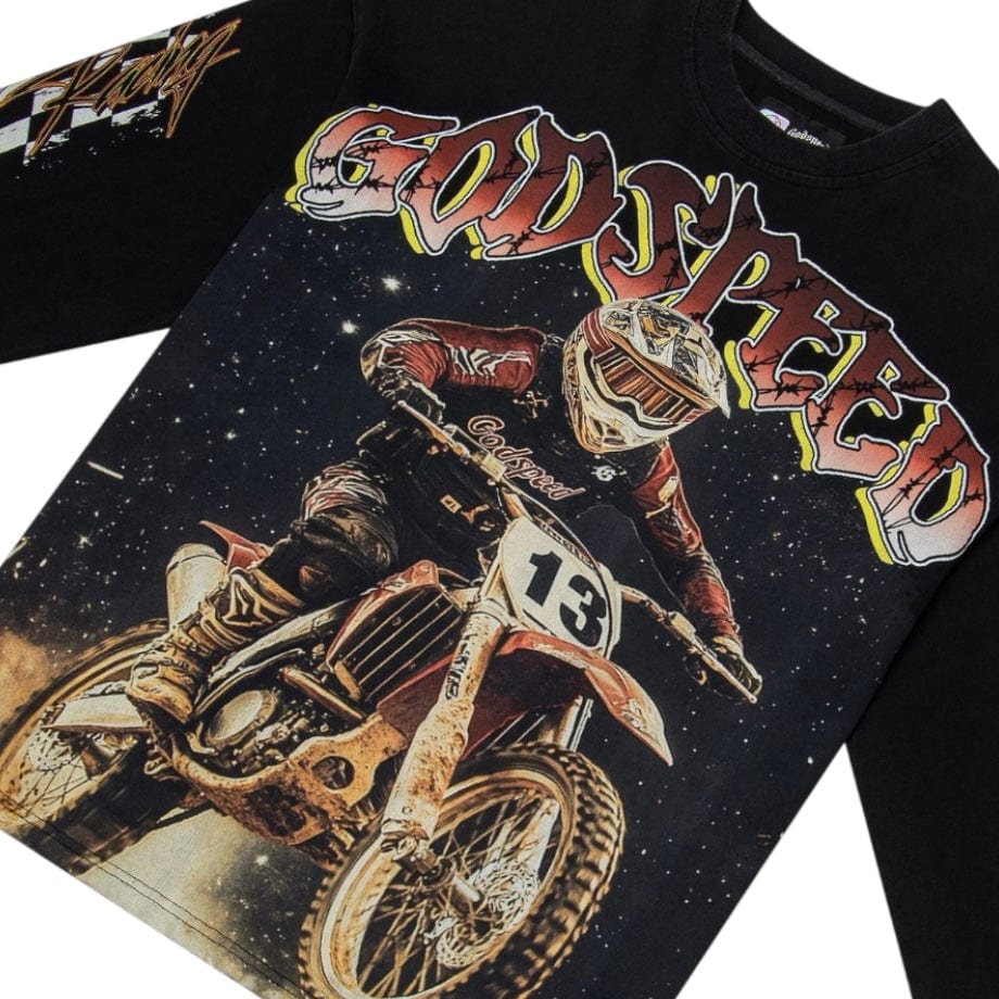 Godspeed Full Throttle LS T-Shirt (Black Wash)
