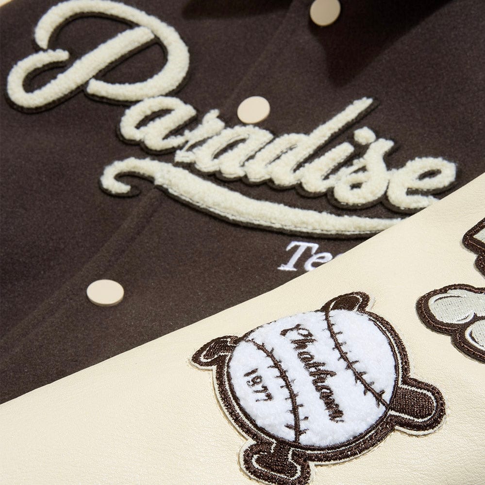 Boys See You In Paradise Team Varsity Jacket (Chocolate) 91700B