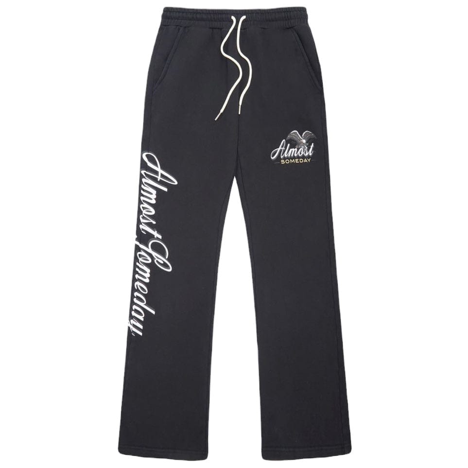 Almost Someday Prohibition Flare Sweatpants (Vintage Wash Black) AS-F2-26