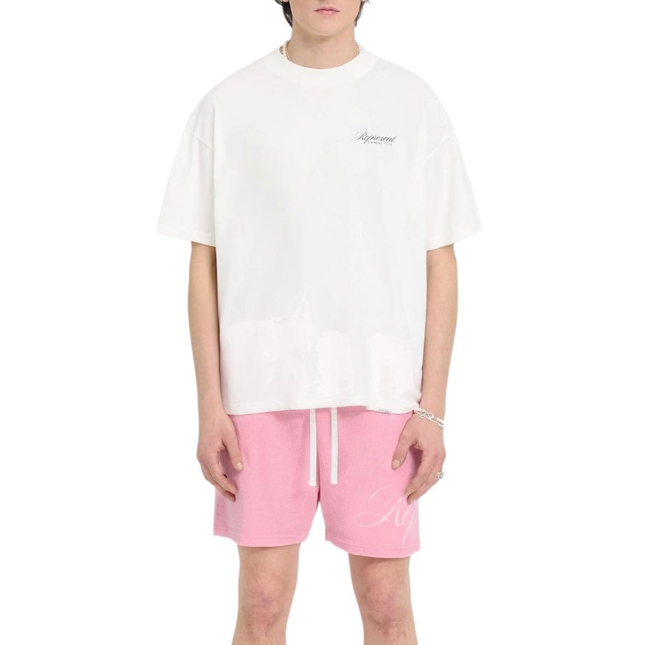 Represent Owners Club Script T Shirt (Flat White)