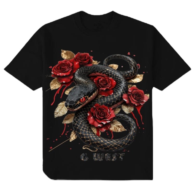 G West Rhinestone Menace Serpent Tee (Black)