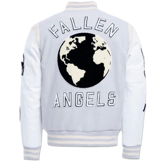 Jordan Craig Fallen Angels Varsity Jacket (Light Grey) 91647