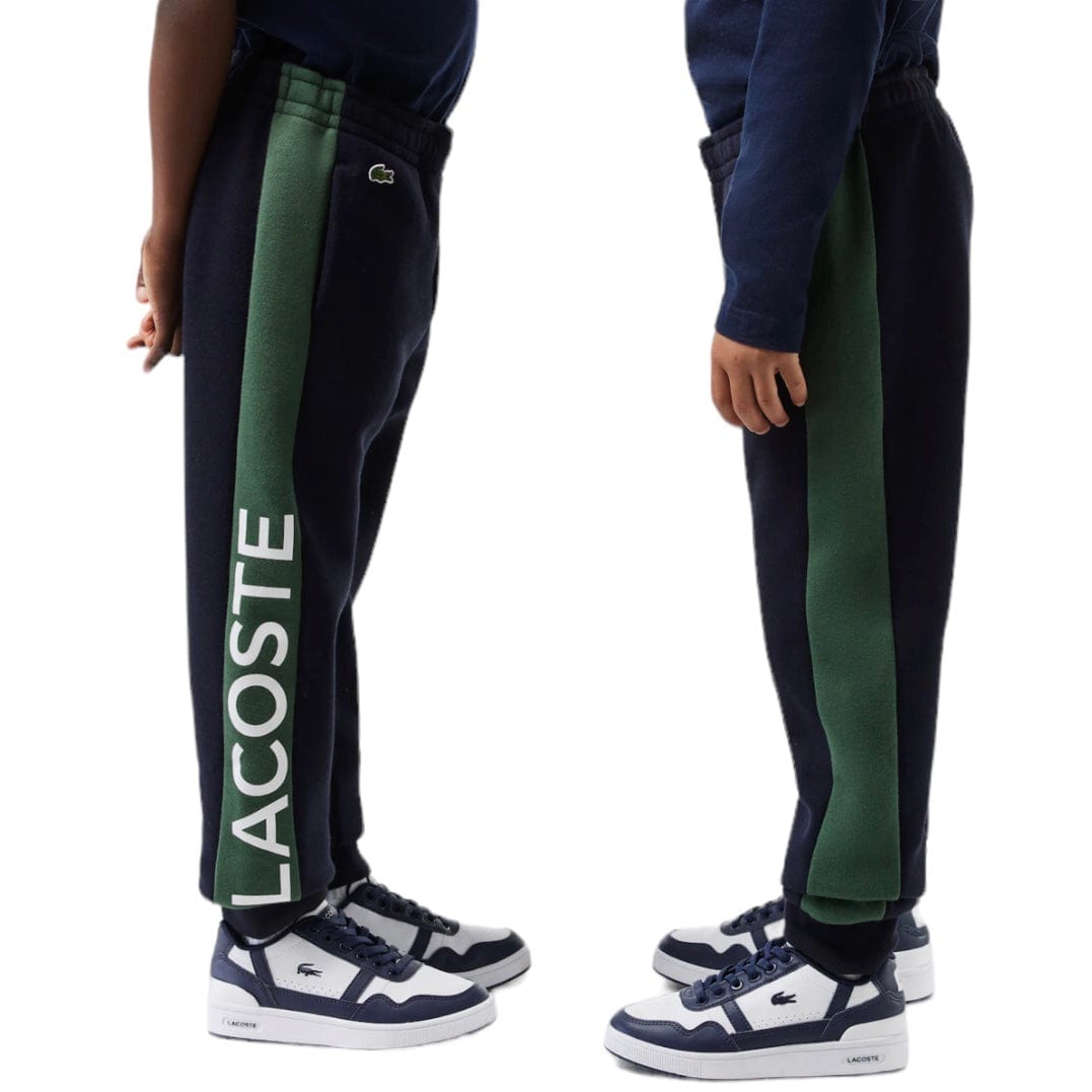 Kids Lacoste Organic Cotton Blend Sweatpants (Navy/Dark Green) XJ5327-51