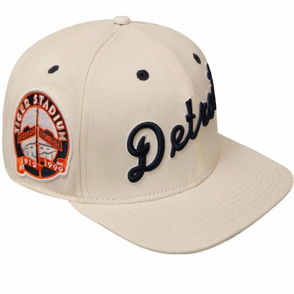 Pro Standard Detroit Tigers Retro Classic Wordmark Snapback (Eggshell)