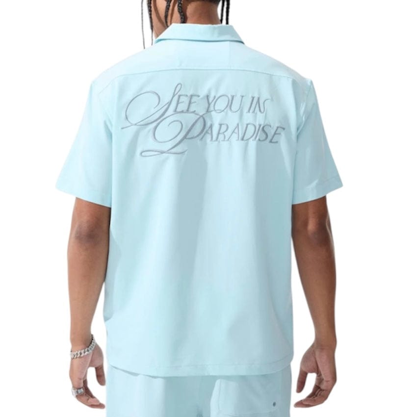 Jordan Craig Oakland Mechanic Short & Shirt Set (Sky Blue) 2061-2061S