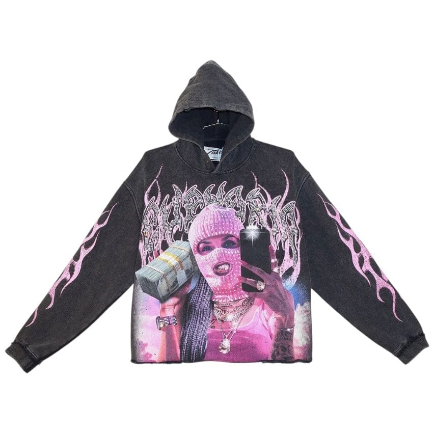 Taker Euphoria Cropped Hoodie (Black)