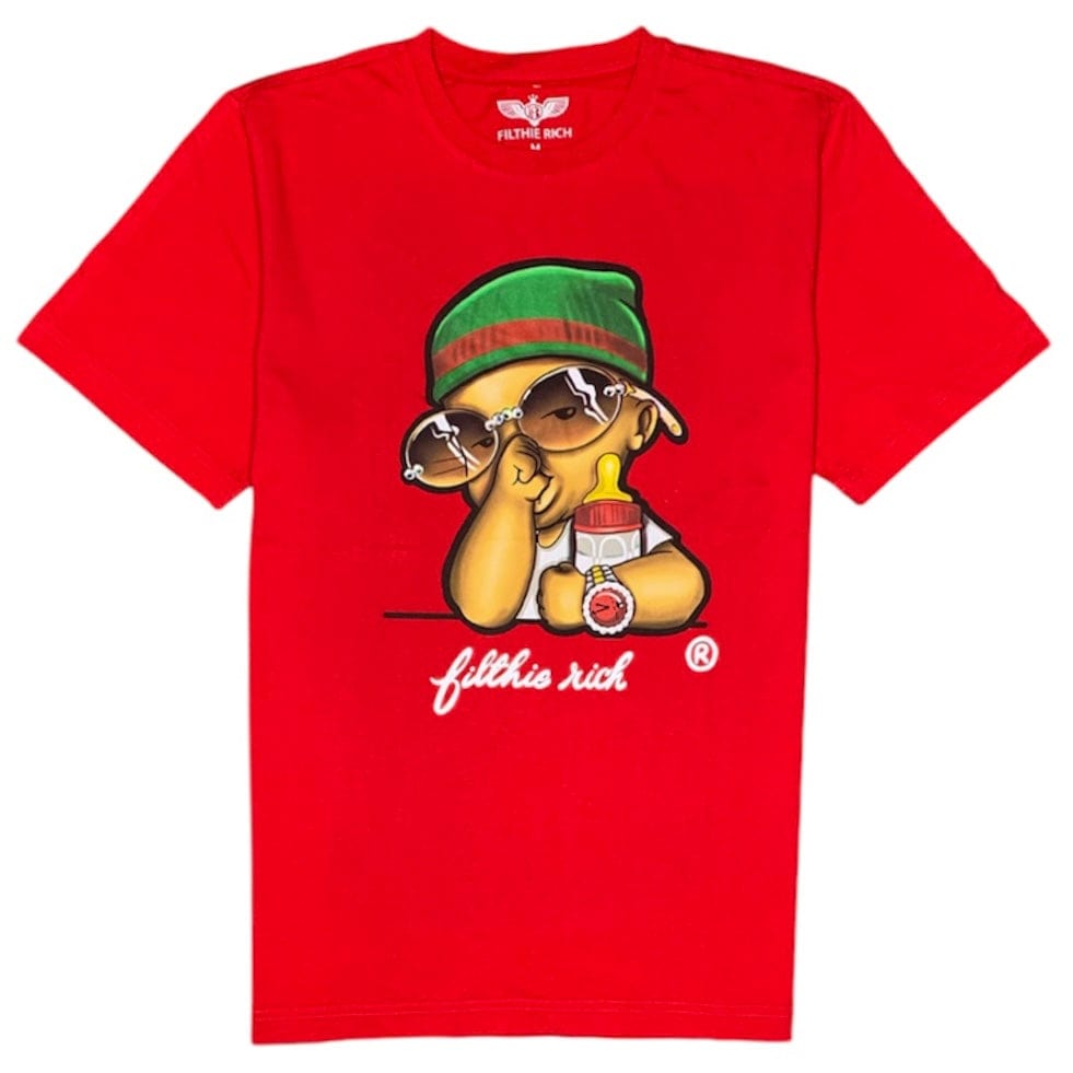 Filthie Rich Thumb Baby T Shirt (Red)