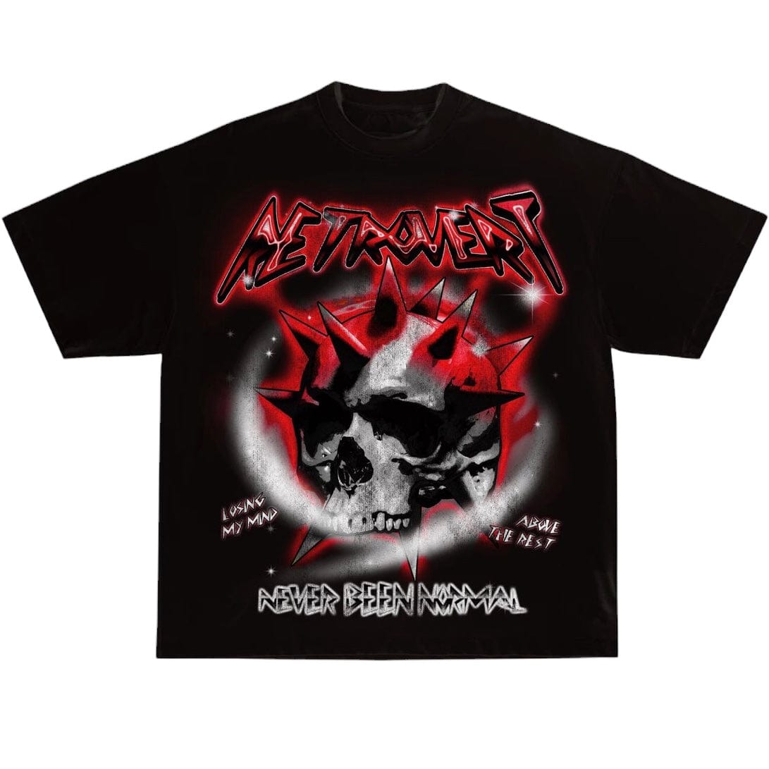 Retrovert Skull Tee (Black/Red)