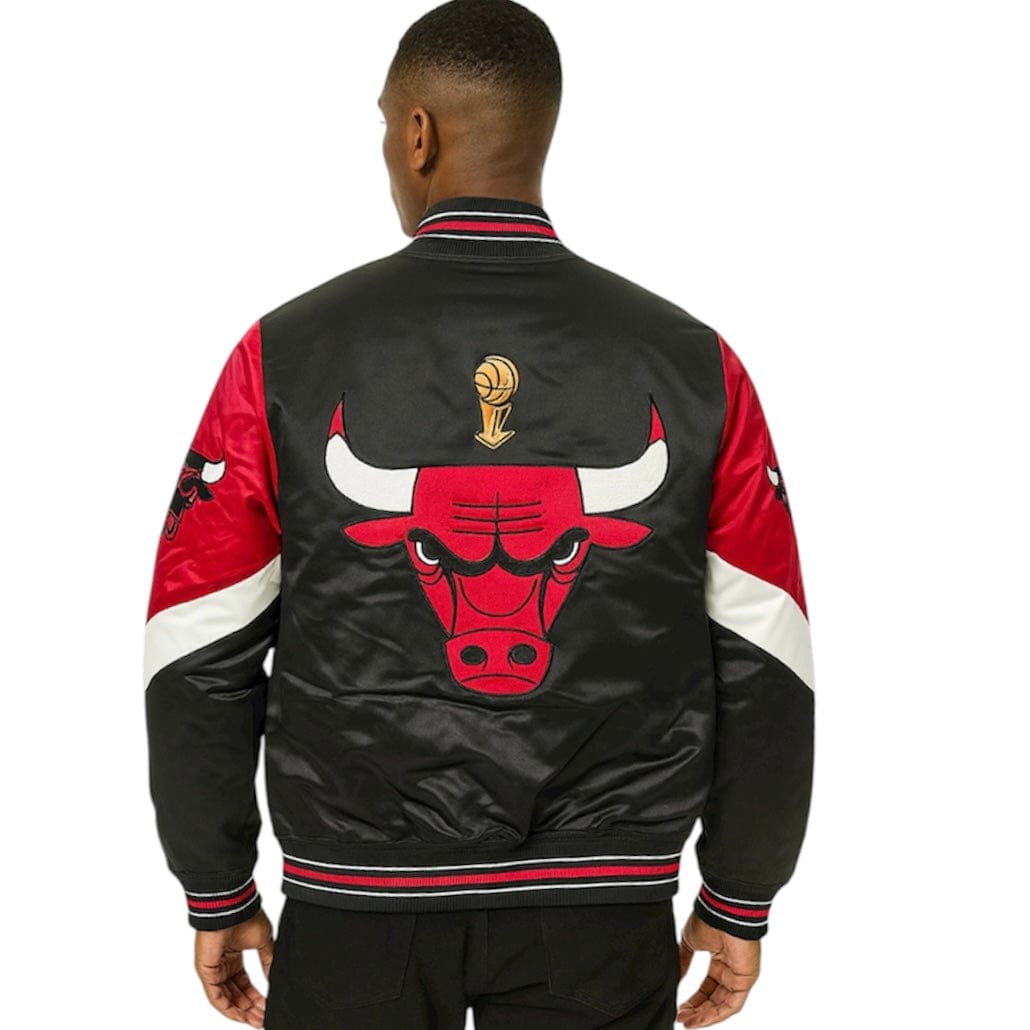 Mitchell & Ness Nba Chicago Bulls Throw It Back Heavyweight Jacket (Black)