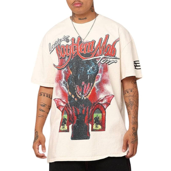 Loiter Mayhem Mob Vintage Tee (Off White)