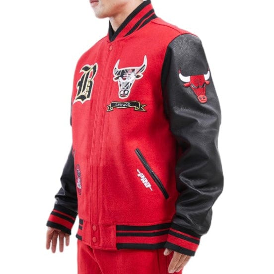 Pro Standard Nba Chicago Bulls Pro Prep Wool Varsity Jacket (Red/Black)