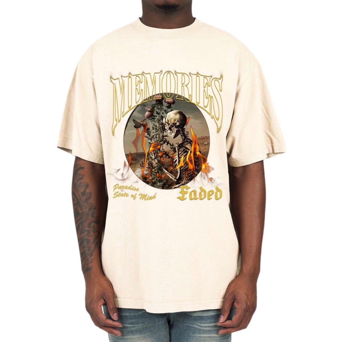 Lost In Paradise Memories Tee (Cream) PL00604