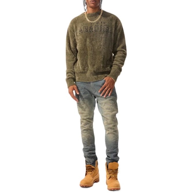 Jordan Craig Lexington Crewneck Sweater (Olive) 3979