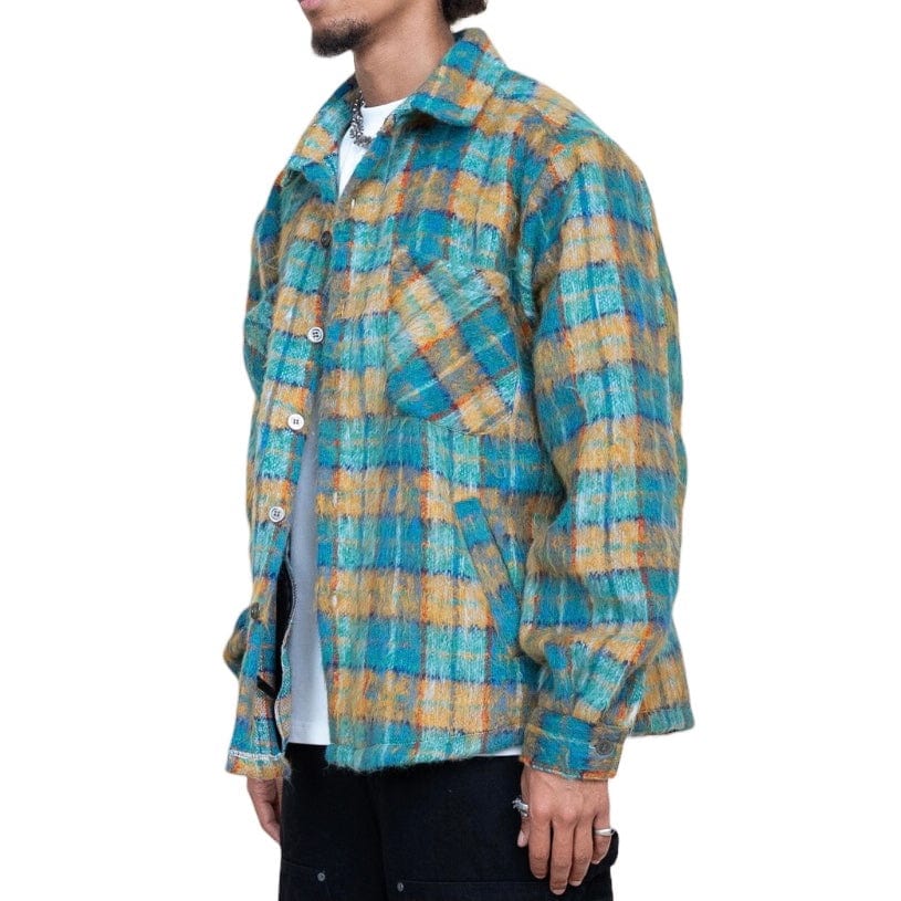 Eptm Side Slit Flannel (Teal) EP11691