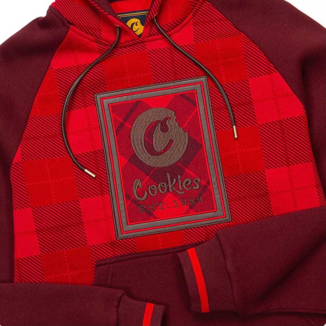 Cookies Park Ave Fleece Pullover Hoodie (Burgundy) CM233HFC12