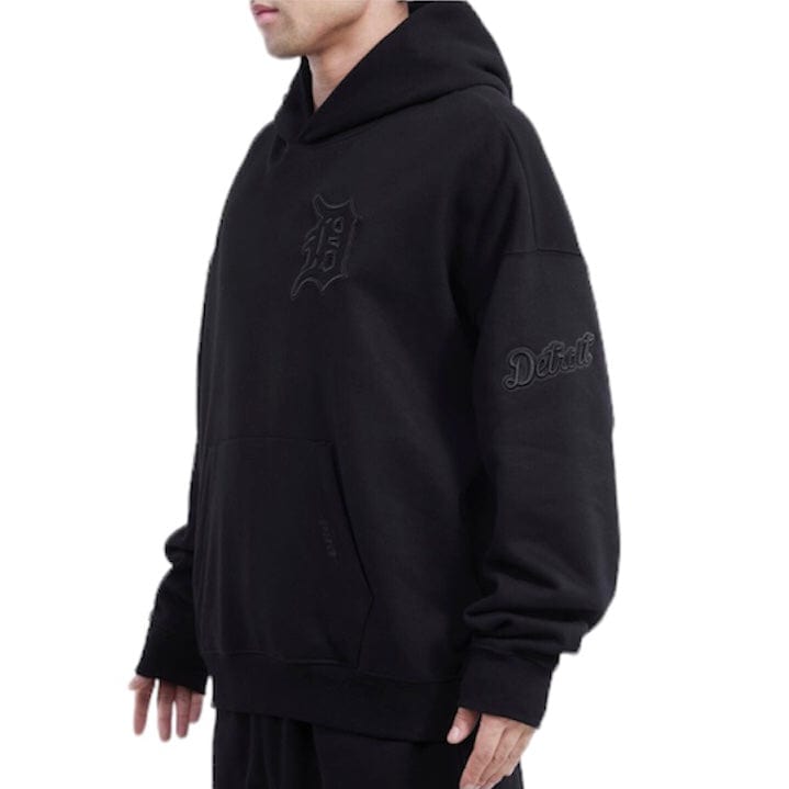 Pro Standard Detroit Tigers Neutral Drop Shoulder Fleece Po Hoodie (Black)