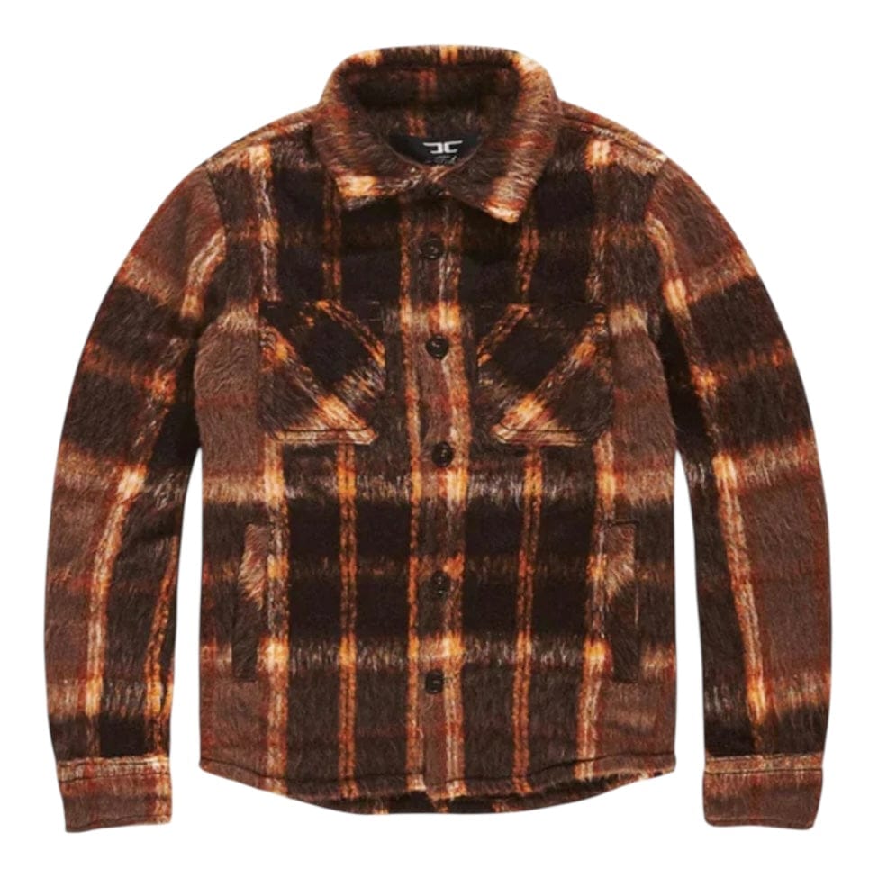 Boys Jordan Craig Vandal Flannel Shacket (Brown) 2562B