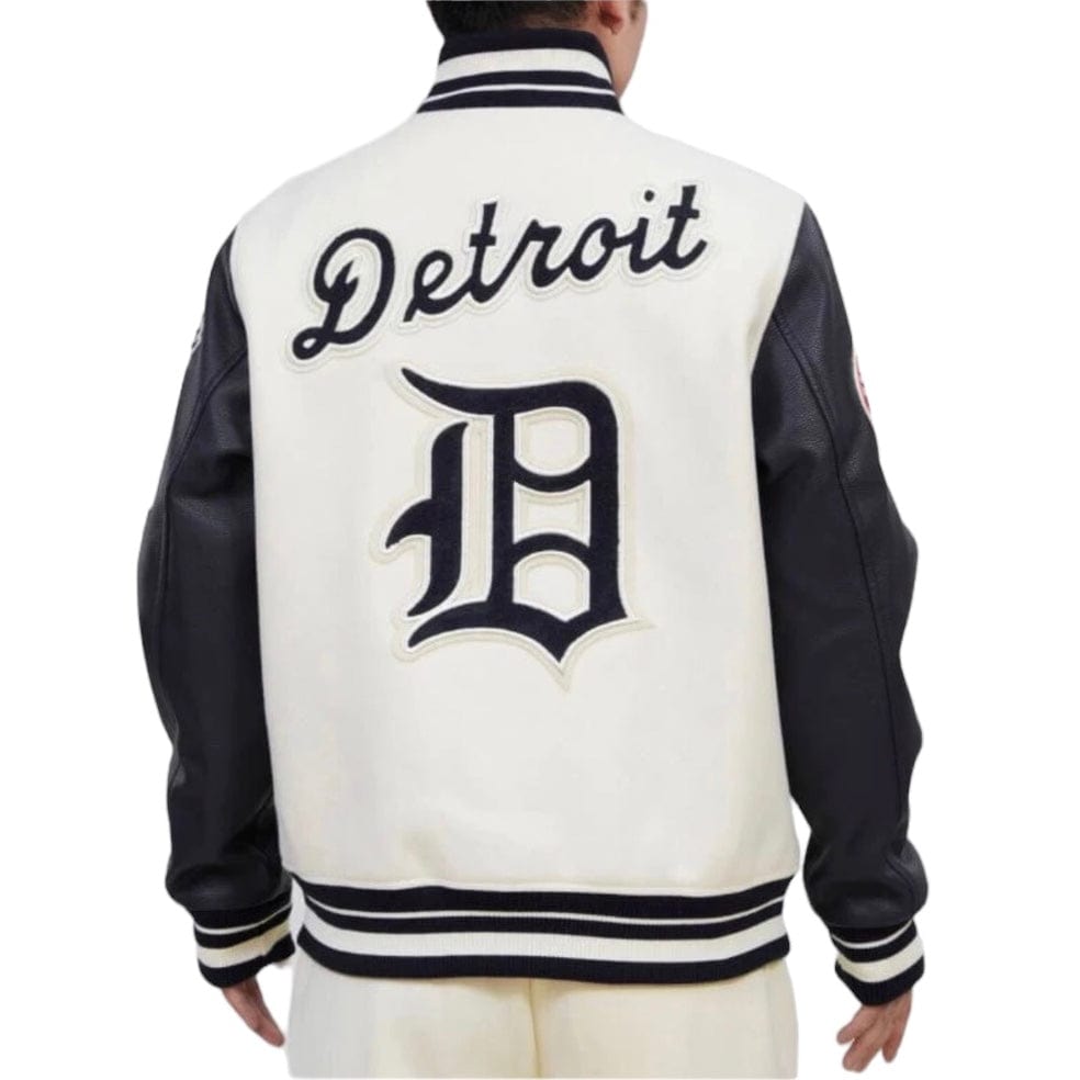 Pro Standard Detroit Tigers Retro Classic Varsity Jacket (Eggshell/Midnight)