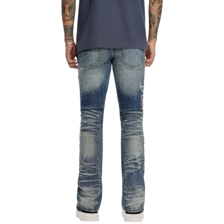 Valabasas Lattice Stacked Denim (Dark Blue) VLBS-VJ3-1030