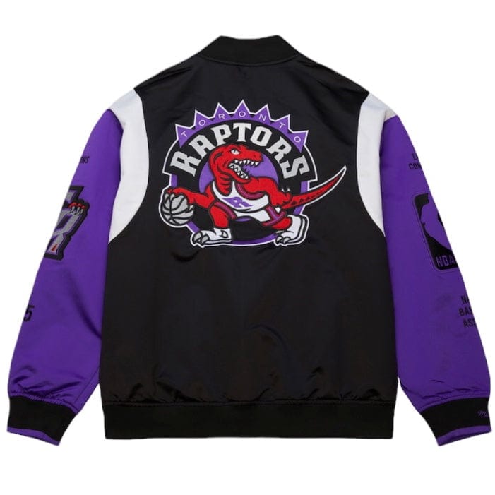 Mitchell & Ness Toronto Raptors Team Origins Satin Full-Snap Jacket (Black)