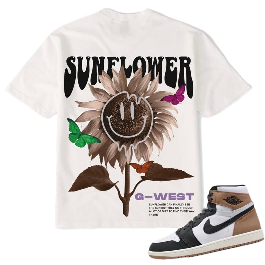 G West Sunflower Tee (White/Latte) GWPPT9025