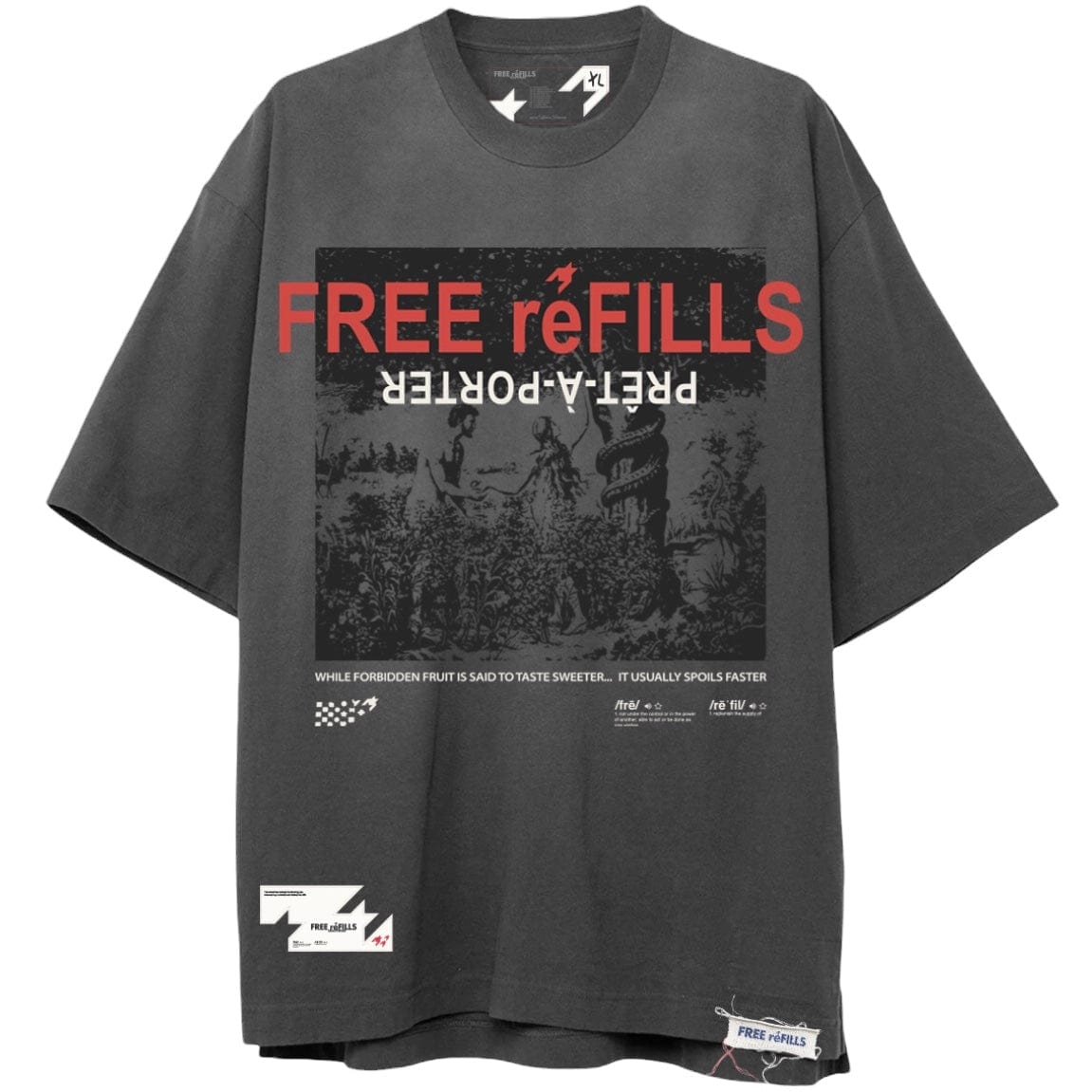 Free Refills Forbidden Tee (Vintage Black) FRC2-9