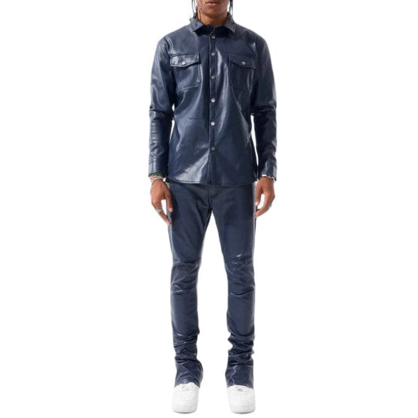 Jordan Craig Thriller Button Up Jacket (Midnight Blue) 2560