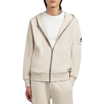 Moose Knuckles Hartsfield Zip Up Hoodie (Alabaster) M35MS609-1705