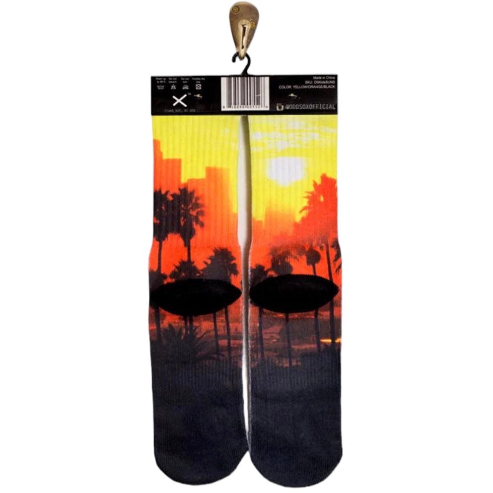 Kids Odd Sox Sunset Socks 1y-7y (Yellow/Orange/Black)