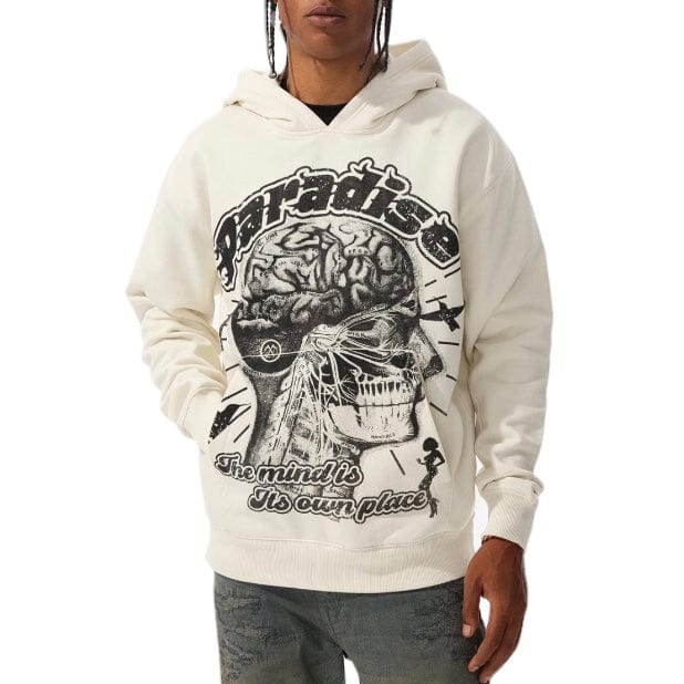 Jordan Craig Cranial Paradise Pullover Hoodie (Bone) 8626H