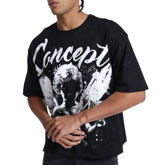 Concept La Angel Forever Boxy Tee (Black) CONT_19