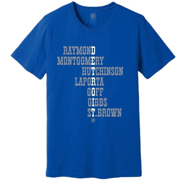 Ink Detroit Starting Lineup T Shirt (Royal Blue) 9684