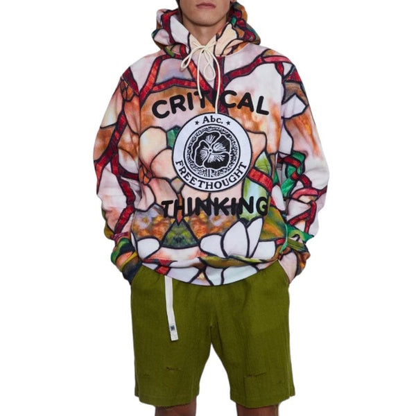 Advisory Board Crystals Critical Thinking Hoodie (Stained Glass Print)