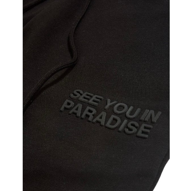 See You In Paradise Tonal Stacked Sweatpants (Black)