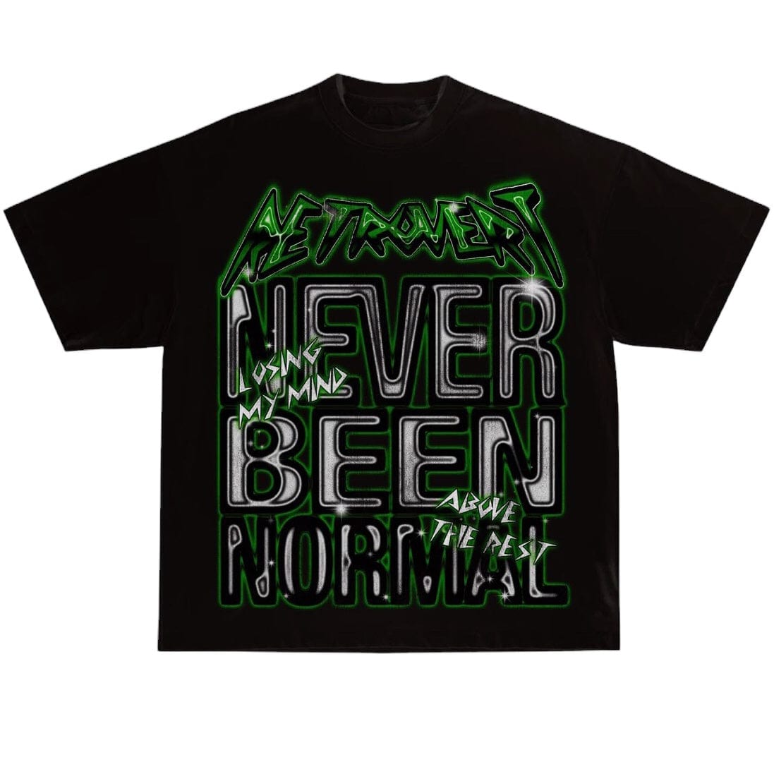 Retrovert Skull Tee (Black/Green)