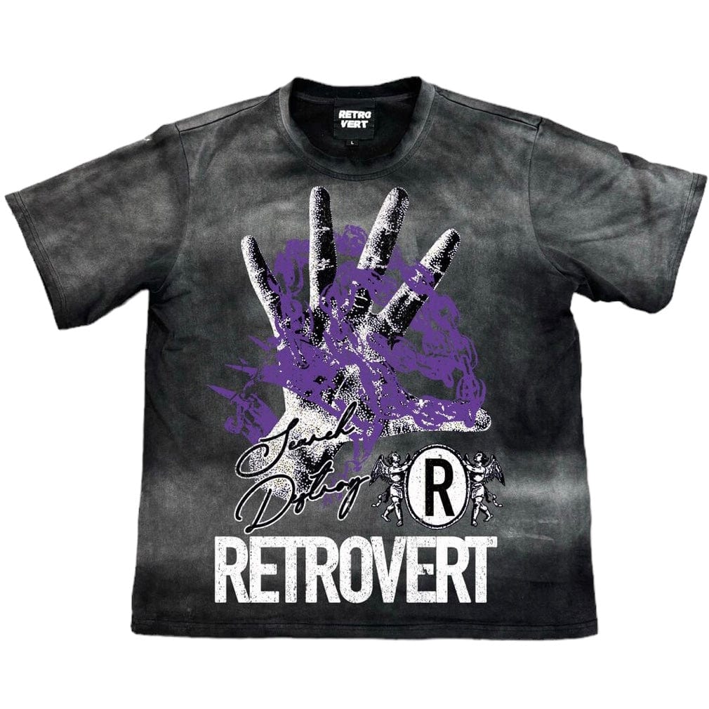 Retrovert Hand Tee (Black/Purple)