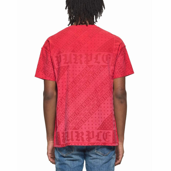 Purple Brand Flag Bandana Inside Out Tee (Core Red) P101-JFCR324