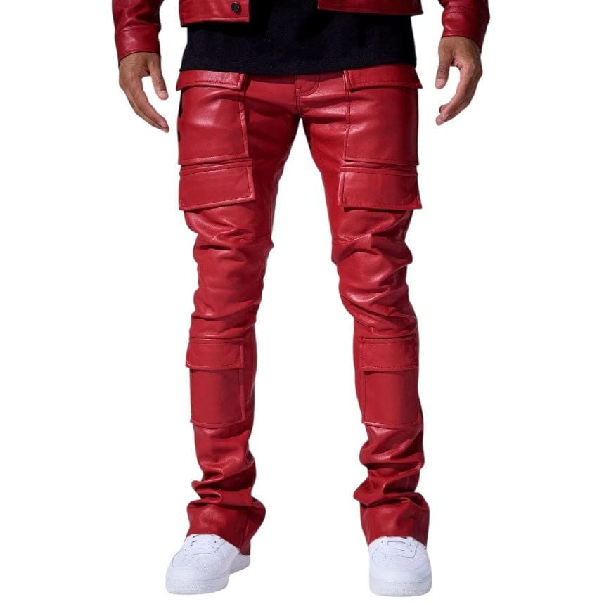Jordan Craig Ross Stacked Thriller Cargo Pants (Red) JRF2250