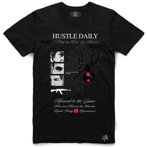 Hasta Muerte Hustle Daily Black Widow T Shirt (Black)