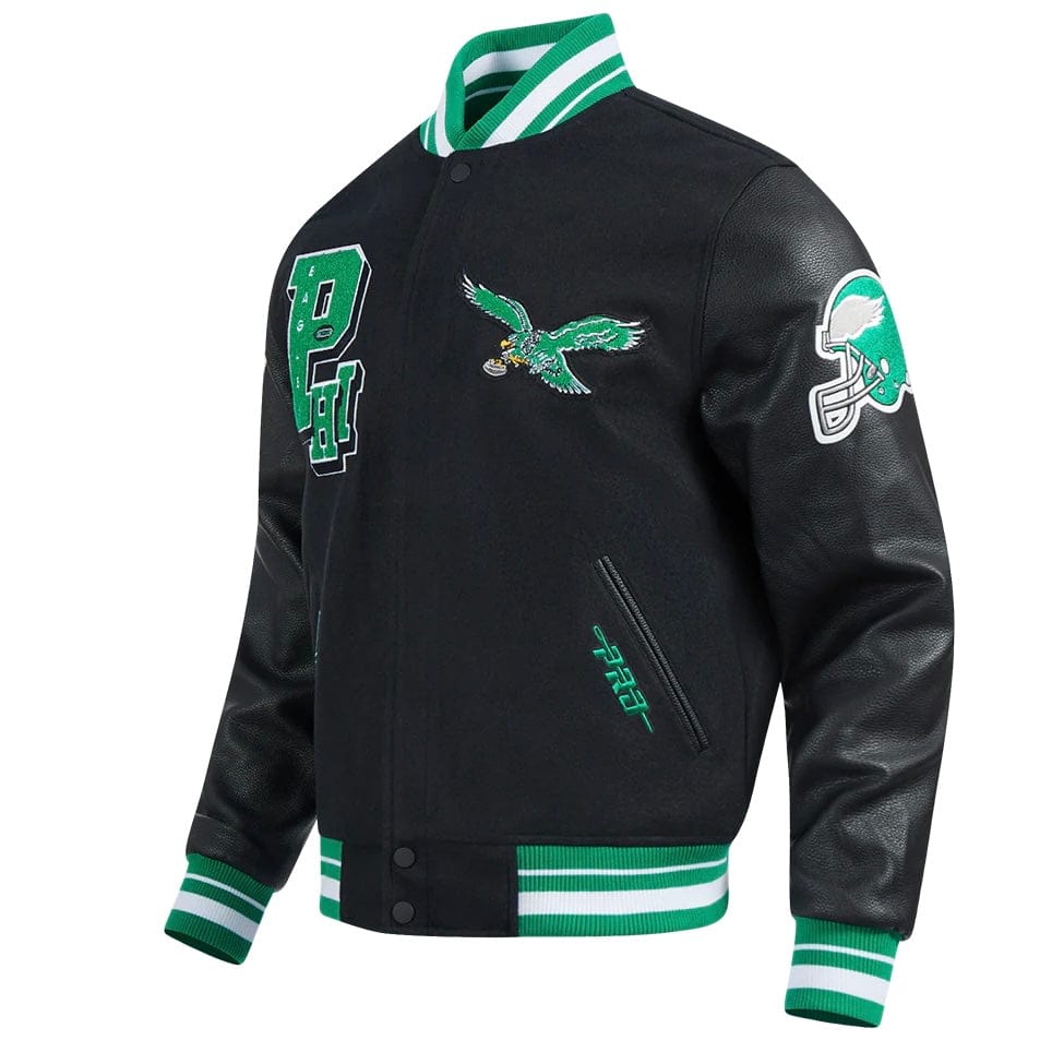 Pro Standard NFL Philly Eagles Best Of Men's Varsity Jacket (Black/Green)