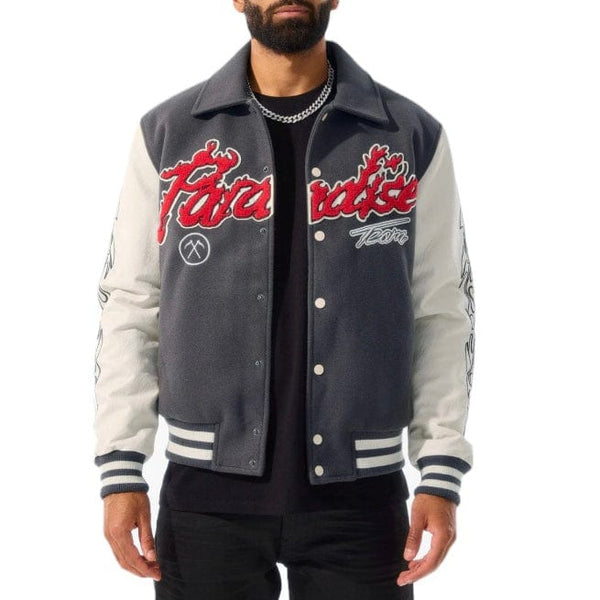 Jordan Craig Paradise Tour Varsity Jacket (Off Black) 91632