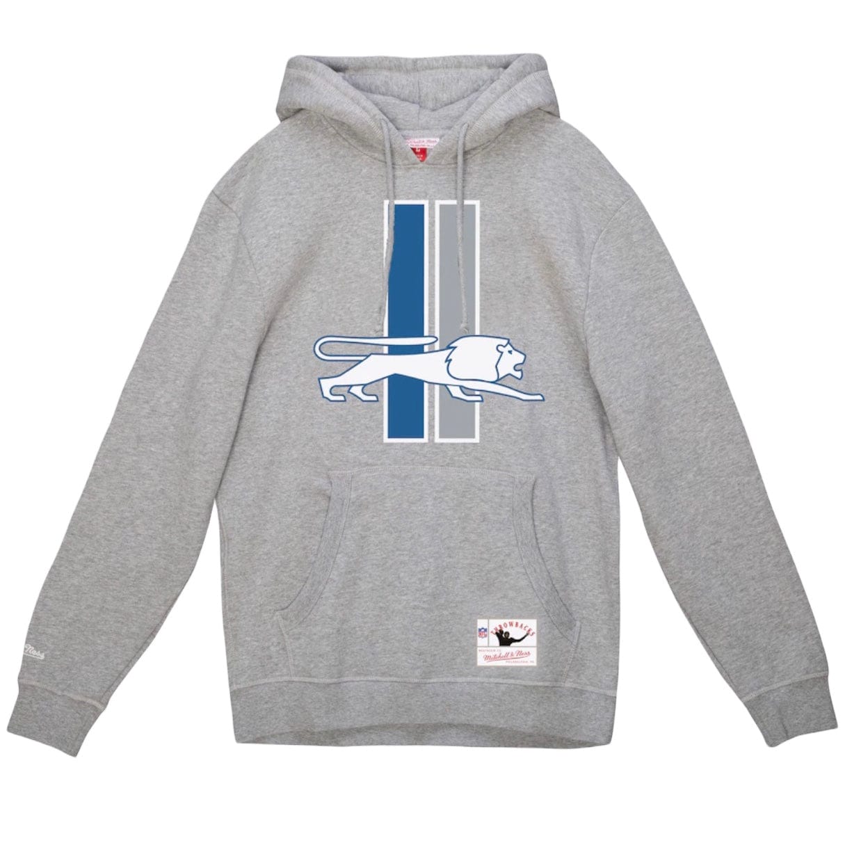 Mitchell & Ness NFL Detroit Lions Basic Logo Hoodie (Heather Grey)