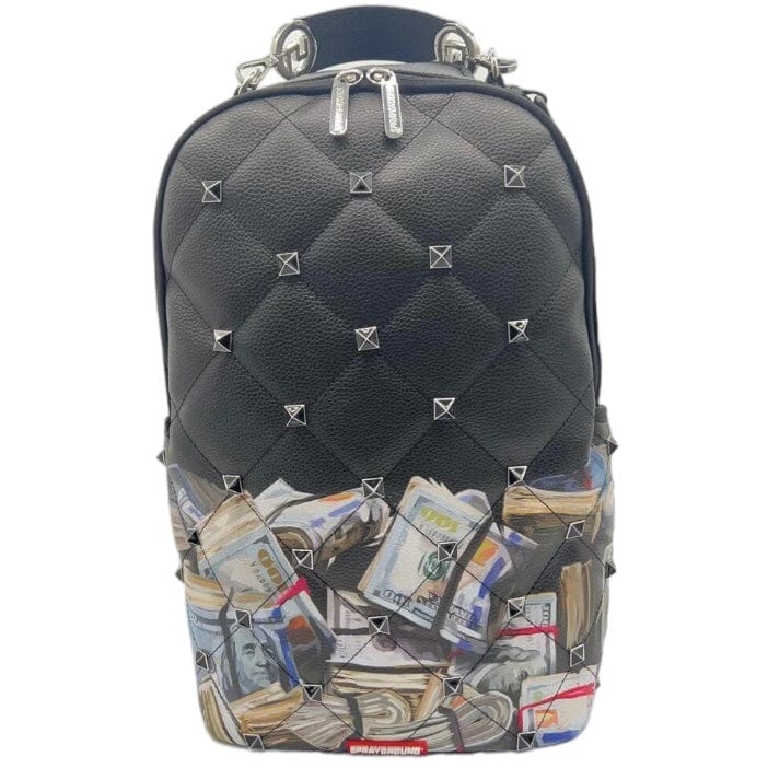 Sprayground Quilted Money Stash Studded Backpack