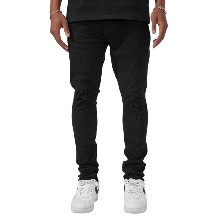 Jordan Craig Sean Fordham Shred On Knees Denim (Jet Black) JS2294A