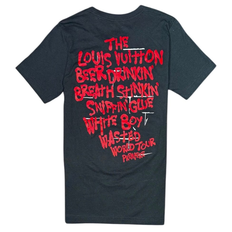 World Tour Louis Bear Drinkin Tour T Shirt (Black) WTLBDTTEE-BLK