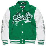 Kids Jordan Craig Paradise Tour Varsity Jacket (Green) 91632K