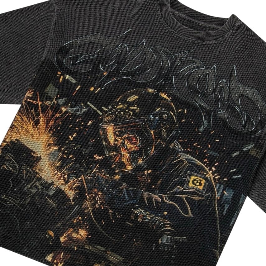 Godspeed Under Construction Thermal T Shirt (Gray Wash)